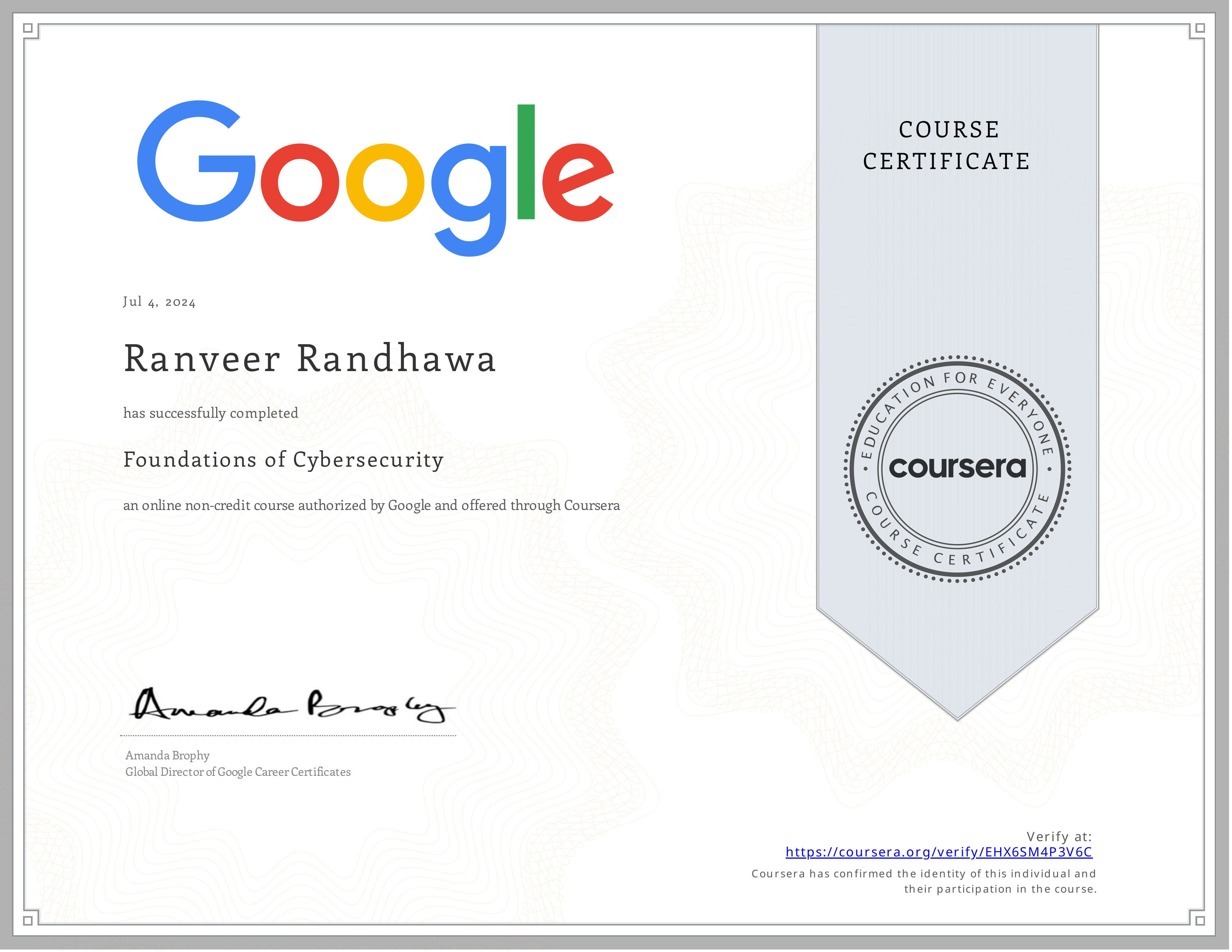 certificate